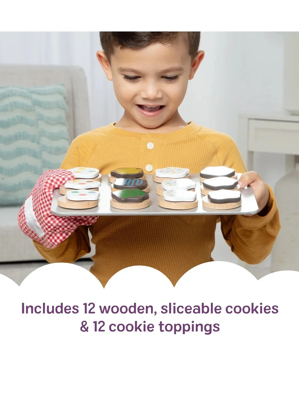 Melissa & Doug Slice and Bake Wooden Cookie Play Food Set *NEW*
